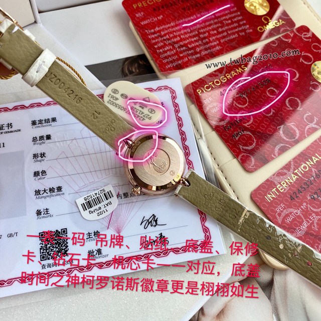 歐米茄石英女表 OMEGA碟飛系列女士腕表 美洲鱷魚皮錶帶  gjs2070